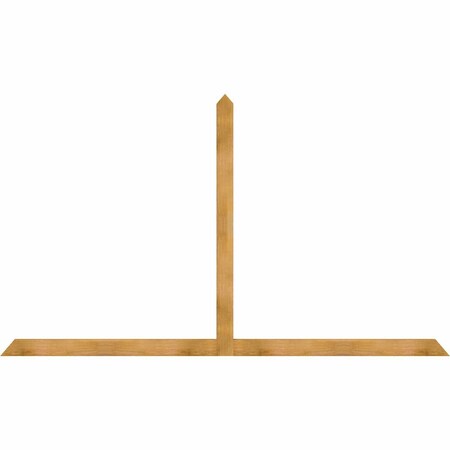 Ekena Millwork Portland Rough Sawn Timber Gable Bracket, Western Red Cedar, 108"W x 63"H x 2"D x 4"F, 14/12 Pitch GBW108X63X0204POR00RWR